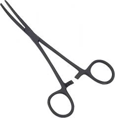 SURGICAL ONLINE Curved Hemostat Forceps in Tactical Black, 5.5
