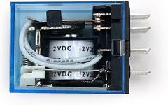 10Pcs MY4NJ Electronic Micro Mini Electromagnetic Relay 5A 14PIN Coil 4DPDT DC12V 24V AC110V 220V Indicator Relay Switch(DC 12V)