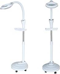 TBVECHI LED Magnifier Lamp 16X Magnifying Glass Beauty Salon Rolling Floor Stand Facial Magnifying Light Height Adjustable 110V for Facials, Salon, Spa, and Crafts