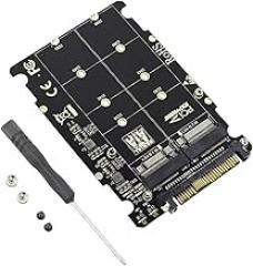 2 1 M.2 NVMe SATA U2 Pcs) B M.2 NVME SSD Key M Key B SSD to U.2 SFF-8639 Adaptier PCIe M2 Converter Desktop Computer Parts New 2026 High for Reliable Electronic Component