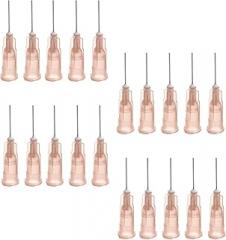 Industrial Dispensing Fill Needle 26 Gauge Blunt Tip Needle with Luer Lock Plastic Syringes for DIY Crafts Electronic Components Lab Science Brown 40pcs