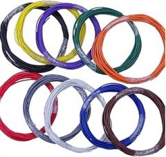 5M/10M Copper Wire 32 30 28 26 24 22 20 18 16 AWG Environmental PVC Insulated Tinned Plated UL1571 DIY Line LED Electronic Cable(Orange,10M_18AWG)