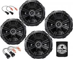 KICKER Speakers 6.5 & 6.75 for Chevrolet Silverado 2500HD 2007-2014 Upgrade Kit - 4 Pack of DS Series with Harness, Car Audio Front and Rear Door Speaker for 3500HD, New Body (Ext) DSC650