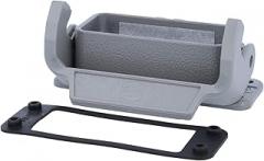 HARTING ELECTRONICS 09200100301 Han A Series Size 10A Low Construction Top Entry Bulkhead Mounting Metal Housing - 1 item(s)