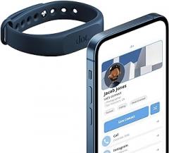 dot. Band - Digital Business Card Wristband - Tap Compatible with iPhone & Android (Blue)