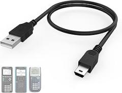 TI-84 Plus CE Charger Compatible with Texas Instruments Calculators TI 89 Titanium, TI Nspire CX II CAS, TI84 Plus CE Color C Silver Calculators, TI Nspire CX CAS Charger, 2.6ft