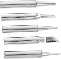 Ciieeo 5pcs Soldering Iron Tips High Conductivity Copper Replacement Tips for Soldering Tools and for Projects and Electronics Repair