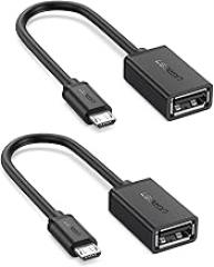 UGREEN 2 Pack On The Go Adapter Micro USB to USB OTG Cable for Samsung S7 S6 Edge S4 S3 LG G4 DJI Spark Mavic Remote Controller Android Tablets Black