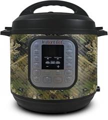 Carbon Fiber Skin Compatible with Instant Pot Duo 6-Quart - Viper Woodland - Premium 3M Vinyl Protective Wrap Decal - Easy to Apply | Made in The USA