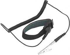 Anti Static Wrist Strap Grounding Bracelet with Long Coiled Cord Adjustable ESD Wristband for Electronics PC Computer Repair (Black)