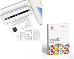 Phomemo M832 Bluetooth Inkless Portable Printers & 100 Sheets Thermal Printer Paper 8.5 x 11 Inch, Wireless for Travel