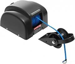 Electric Boat Winch with 100ft Anchor Rope and Remote Control, 20.4kg/45 lbs Boats Winch with DC12V Motor, Boat-mounted Marine Electric Anchor Winch for Lakes, Rivers