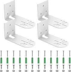 4Pcs PTZ Camera Bracket with Screws Metal Surveillance Camera Support Holder for Camera Adhesive and Screw Mounting Household Security Camera Bracket