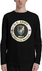 SCEVOLMAR Men's Long Sleeve T-Shirts US Army MOS 993 Electronic Warfare T-Shirt