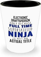 Amorfos Electronic Draftsperson Gifts - Awesome Shot Glass For Electronic Draftsperson Professionals, Funny And Creative Electronic Shotglass
