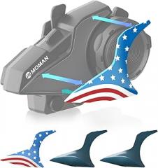 Moman G4 Interchangeable Shells Compatible H2E Intercom, Customizable Pattern Shells Kit (US Flag×2, Dark Green×2)