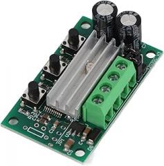 PWM Motor Speed Controller Electronic Module Precise DC 6V 12V 24V 2A Adjustable Regulator with Push Button for DIY Robotics and Small Motor Projects Size 30x50x15mm