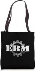 heizfrosch Electronic Body Music (EBM) Lettering with Gear Wheel Tote Bag