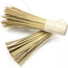 Bamboo Cleaning Whisk Brush for Kitchen Use Natural Bamboo Dish Brush with Comfortable Handle for Wok and Pot Cleaning Long Kitchen Tool Random Style
