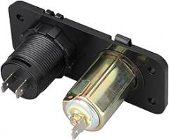 Multifunctional 12V USB Socket Panel 240W Double Socket Outlet Adapter for Car Boats Motorcycle Vehicle Electronics Charging Port