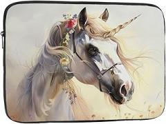 Cute Horse Pattern Laptop Bag Women Men Shockproof Travel Office School Laptop Bag