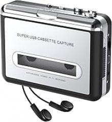 USB Cassette Tape Player, Portable Converter to MP3, Capture Audio Music to Computer, Compatible with Laptop & PC