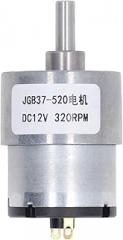 DC 12V Gear Motor with Hall Encoder, Speed Reduction Geared Motor for Robot Equipment, Aluminum Brass Construction, Compact Design for Electronic Locks and Smart Devices (320RPM)