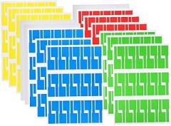 20sheets Printable Cord Labels Self-Adhesive Cable Tags of Electronic Cord Labels for Organizing Cable Organizer for School Office