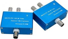 2CH HD Video Coaxial Multiplexer, AHD/CVI/TVI Compatible, HD Coaxial Cable Saver | Plug & Play for 2 Cameras via 1 Cable