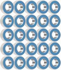 Akozon 25 PCS Set of MR115-2RS Blue Metal Rubber Sealed Ball Bearings, 5114mm, HighStability, LongService Life, for Machine Tools, Electronic Equipment, Pump