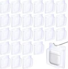 25 Pack Clear Plastic Clamshell Package Box Storage Container Square Plastic Containers with Lids Small Blister Pack Snap Bar Packaging Electrical Cord Management Boxes