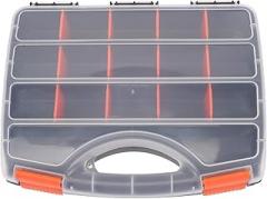 Zerodeko Small Parts Box Tool Organizer with Handle and Lid, Portable Screw Storage Container with Dividers, Compact Tool Storage Organizer for Electronics and Hardware Parts