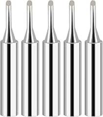 5-Pack 900M-T Copper Soldering Iron Tips for Precision Electronics Work, Fine Tip for Narrow Pitch and Bridge Correction, Range 200-480°C(900M-T-2C)