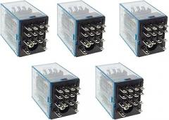 Electronic Parts 5Pc MY4NJ Electronic Micro Mini Electromagnetic Relay 5A 14PIN AC 12V 24V 36V 48V 110V 220V 380V LED Indicator Relay Switch (Size : AC 36V)