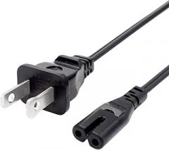 8ft 2 Prong Power Cord Replacement for Sony PlayStation 3 PS3 Slim Power Cord AC Cable