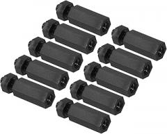 PATIKIL M3 Nylon Hex Standoff Screws Nuts, 1Set/200Pack PCB Male Female Threaded Kit for Motherboards, Computer Cases, Circuit Boards, Electronics (12mm+5mm, Black)