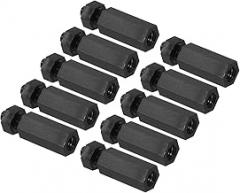 Generic M3 Nylon Hex Standoff Screws Nuts, 1Set/200Pack PCB Male Female Threaded Kit for Motherboards, Computer Cases, Circuit Boards, Electronics (12mm+5mm, Black)