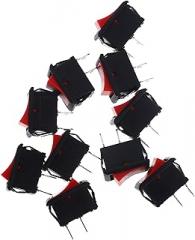 10pcs Boat Shape Rocker Off for Electronic Equipment Pole Design Easy Circuit Connection Stylish