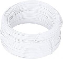 Galvanized Iron Wire Bendable White Twist Ties DIY Crafting Material for Gardening Electronics Cable Storage 0.55mm Single Core