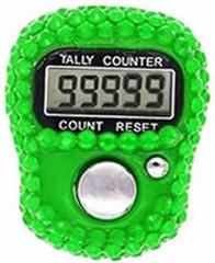 Handheld Electronic Counter Diamond Adorned Rings Portable Handheld Tally Counter for Crafts and Jewelry Making, Green