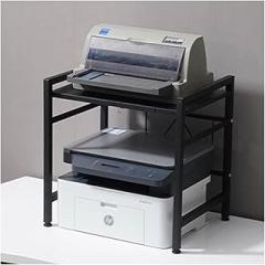 Printer Stand Printer Stand Storage Rack Multi-functionIron Printer Shelf Desktop Copier Stand Table Organizer Printer Shelves (Color : Black)