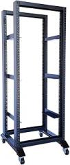 RAISING ELECTRONICS Open Rack 24U 4 Post Open Frame 19-Inch Data Network Desktop Server/Audio Rack 600MM Deep