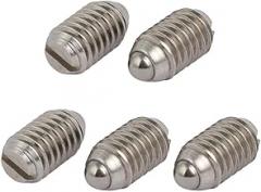 Tool Parts and Accessories M6x10mm 304 Stainless Steel Body Slotted Ball Style Spring Plunger 5pcs (#CN-140824-09318)