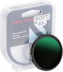 PATIKIL 43mm Mist Filter, Dreamy Soft Diffusion Filter Fog Effect Camera Lens Filter Slim Optical Glass with Lens Cap for Video Vlog Portrait Photography, Black