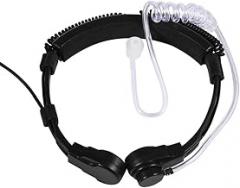 Professional Throat Headset, Walkie Talkie Acoutic Tube Earpiece PTT for UV5R 2-Way Radio Walkie Talkie for /Wouxun/Linton/Puxing