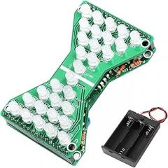 Electronic Hourglass Led DIY Kits PCB Soldering Practice Board DC 5V Blue LED Fun Welding Practice Board Practice kit with 1.5V AA Battery Holder