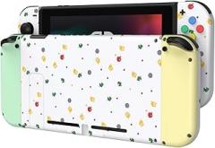 [Update Version] NS Joycon Handheld Controller Housing DIY Replacement Shell Case Compatible with Nintendo Switch Joy-Con (L/R) Without Electronics (Set_White Grean)