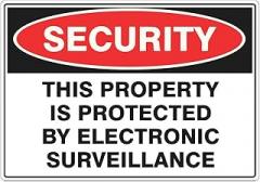This Property Is Protected By Electronic Surveillance Security Sign #1 Metal Sign 12 x 8 Inch – Suitable for Home, Office, or Work Areas