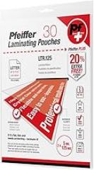 Pfeiffer Letter Size Laminating Pouches 5 mil (125 mic), 15-Pack (R) (PFL2125R2)