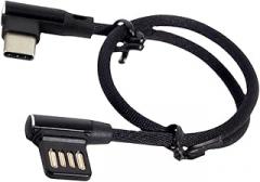 Durability USB C Type C Angled 90Degree Data Cable 15Cm/5.91inch for Phones Tablets Fast Charging Electronics Devices